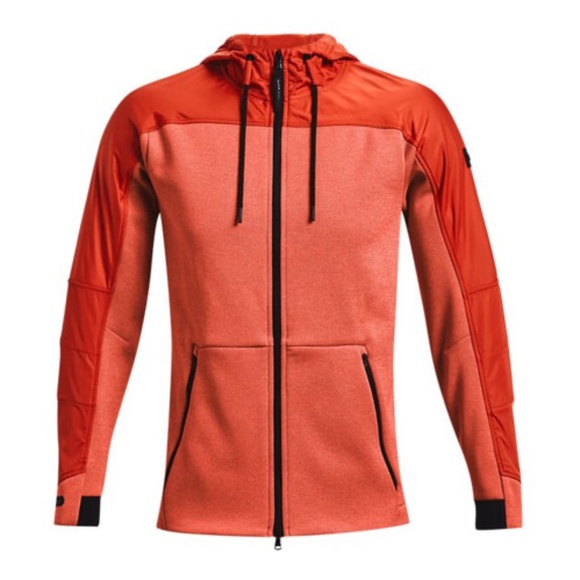 NWT Under Armour Men's UA Storm ColdGear Orange Swacket Zip-up Jacket Size Large - Picture 1 of 8